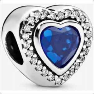 Charms Sparkling Love Heart Silver 925;Charms Corazón de Amor Brillante Plata 925
