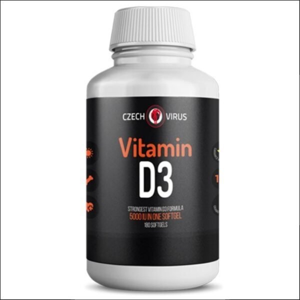 Vitamin D3 (High Potency) - Czech Virus Vitamin D3 180 Capsules