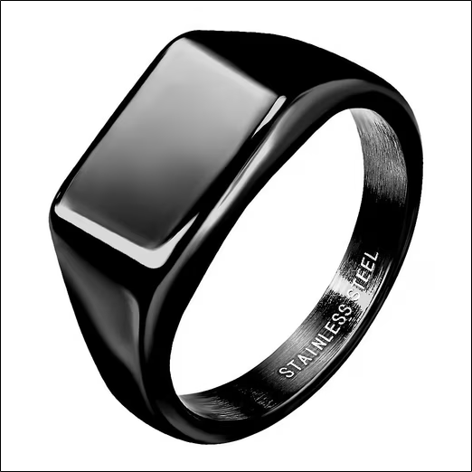 Finger ring signet ring rectangular men women modern timeless;Bague chevalière rectangulaire homme femme moderne intemporelle