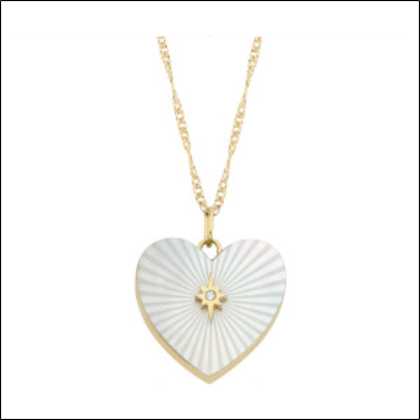 Fossil Locket Collection Heart (JF04430710);Cœur de collection de Médaillons Fossiles (JF04430710)