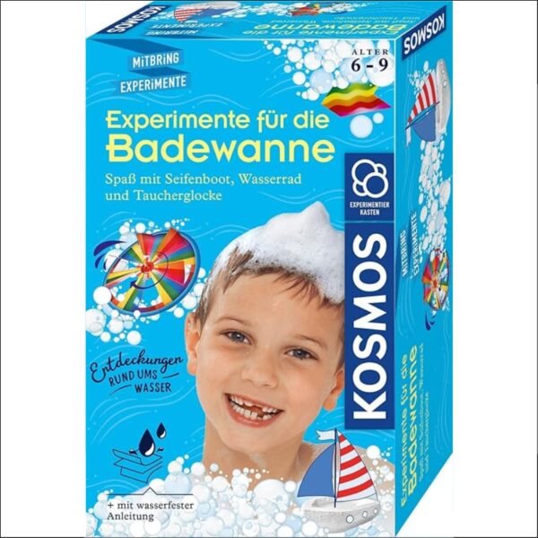 With this experiment box from Kosmos, the bath becomes an experiment place