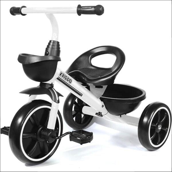 The KRIDDO children's tricycle is designed for girls and boys aged 18 to 36 months who want to explore the world curiously and enthusiastically.