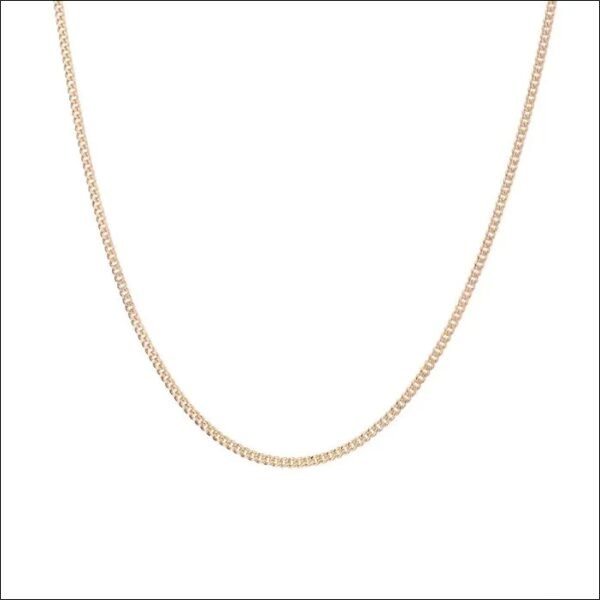 MONPLAISIR Men's Gold Plated Curb Chain;Cadena de Bordillo Chapada en Oro para Hombre MONPLAISIR