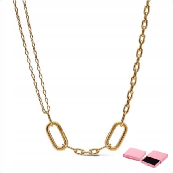 NA Pandora ME Charms Double Link Necklace;NA Pandora ME Charms Collar de doble Eslabón