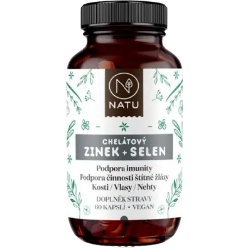 Zinc - NATU Chelated Zinc + Selenium 60 Capsules