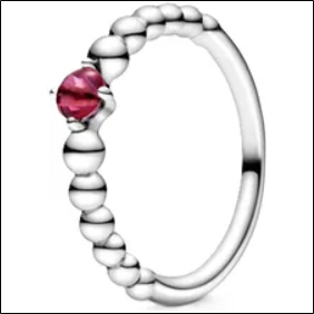 pandora jewels mod. red stone - ring - size 56 ***special price***;joyas pandora mod. piedra roja-anillo-talla 56 * * * precio especial***