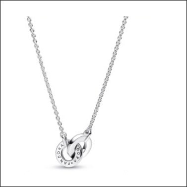 Pandora Signature Intertwined Pavé Pendant Necklace (392736C01);Collier Pendentif Pavé entrelacé Signature Pandora (392736C01)