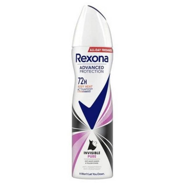 for all skin types-REXONA Advanced deodorant spray Invisible Pure 150ml,not dry the skin-REXONA Advanced deodorant spray Invisible Pure 150ml,smoothed-REXONA Advanced deodorant spray Invisible Pure 150ml,freshness-REXONA Advanced deodorant spray Invisible Pure 150ml