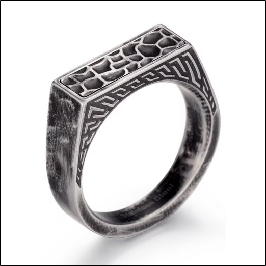 Signet Ring Jewelry Gift Men's Ring Artisan Vintage;Chevalière Bijoux Cadeau Bague Homme Artisan Vintage