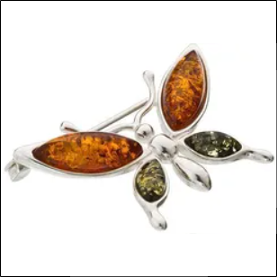 Silver Butterfly Brooch;Broche de Mariposa de Plata