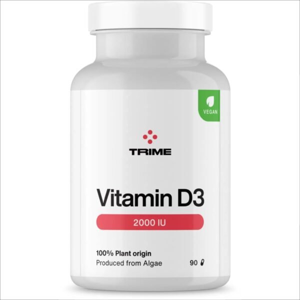 Vitamin D3 (2000 IU, Cholecalciferol) - Trime Vitamin D3, Cholecalciferol 2000 IU 90 Capsules