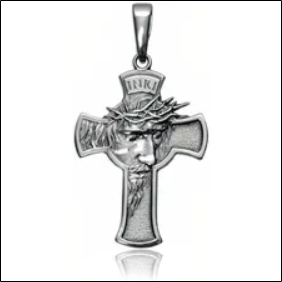 Valerio.Pl Elegant Silver Pendant Cross Cross With Image of Christ Silver 925 Pt_K3024;Valerio.Pl Elegante Colgante de Plata Cruz Cruzada Con Imagen de Cristo Plata 925 Pt_K3024