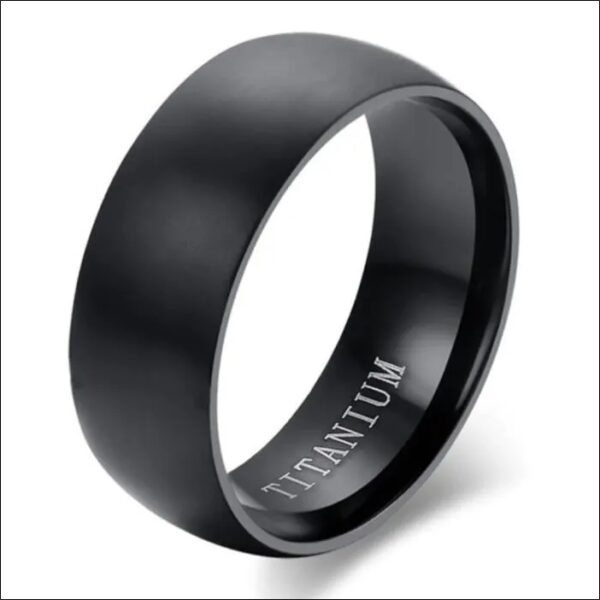 Zense - Trendy men's ring in black polished steel ZR0171;Zense-Anillo de hombre de moda en acero pulido negro ZR0171