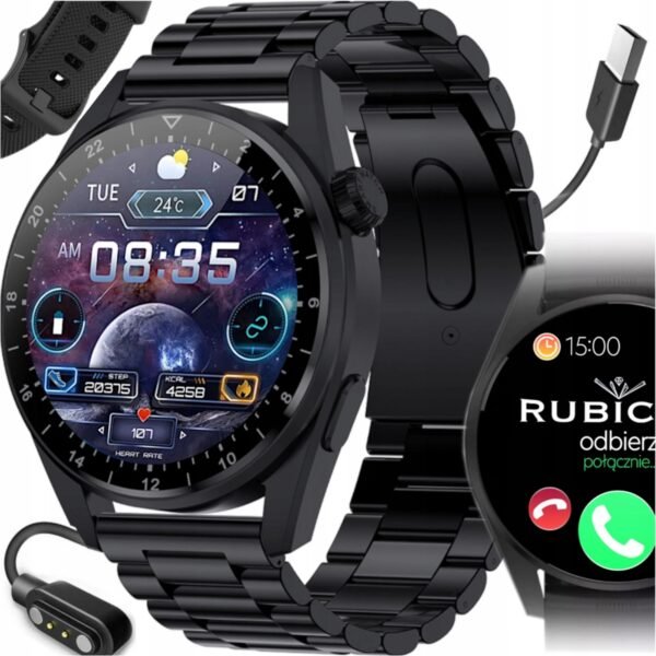 Smart Watch Men's Watch Polish Menu Calls Sport Smart Watch 2 Straps