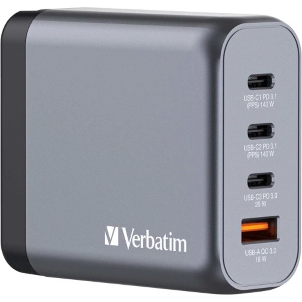 It combines two USB-C PD 140W ports, one USB-C PD 20W port and a USB-A QC 3.0 port.