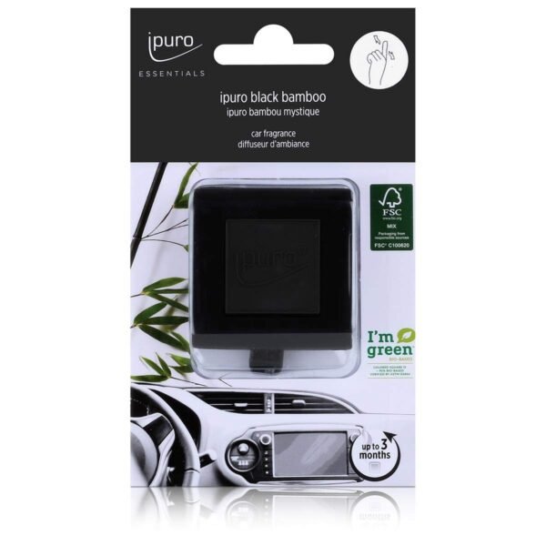 ipuro ESSENTIALS Black Bamboo Car Line 1 ml, Black, Apple