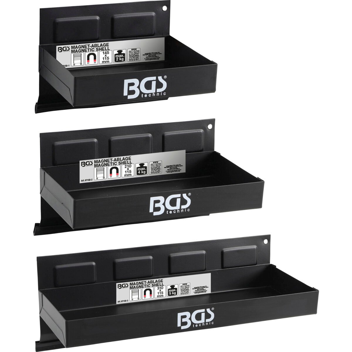 Magnetic Shell Set 3-pc., 150-210-310 mm