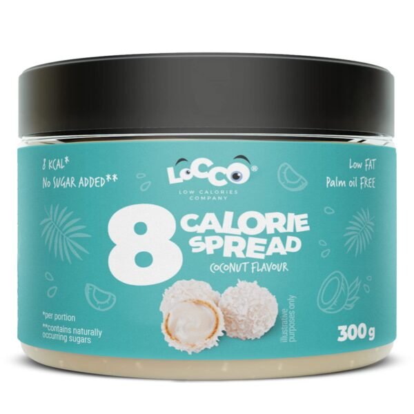 8 Calories Spread Coconut Flavour Only 8 Calories Per Serving Low Fat Cream No Added Sugar No Palm Oil Keto Diet Vegetarian Soft Paste Sweet Snack 300 g