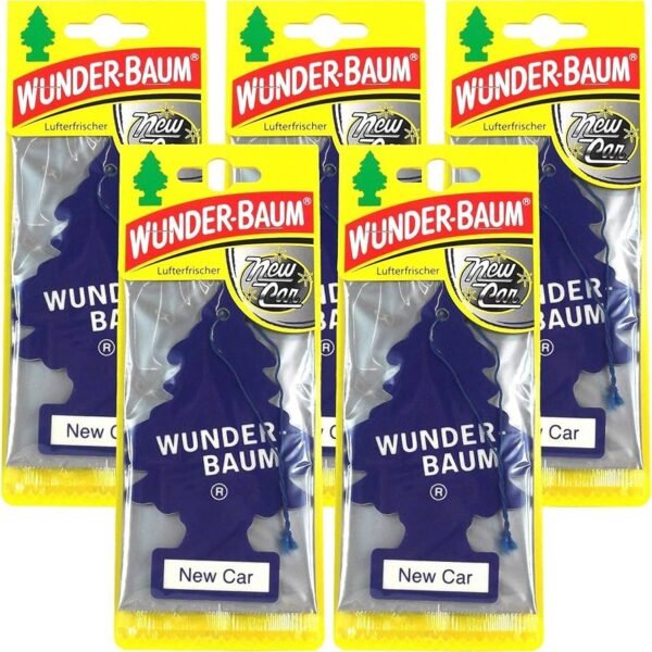 Wunderbaum 5 x New Car Original Air Freshener Fragrance Tree Vehicle Fragrance Pack of 1