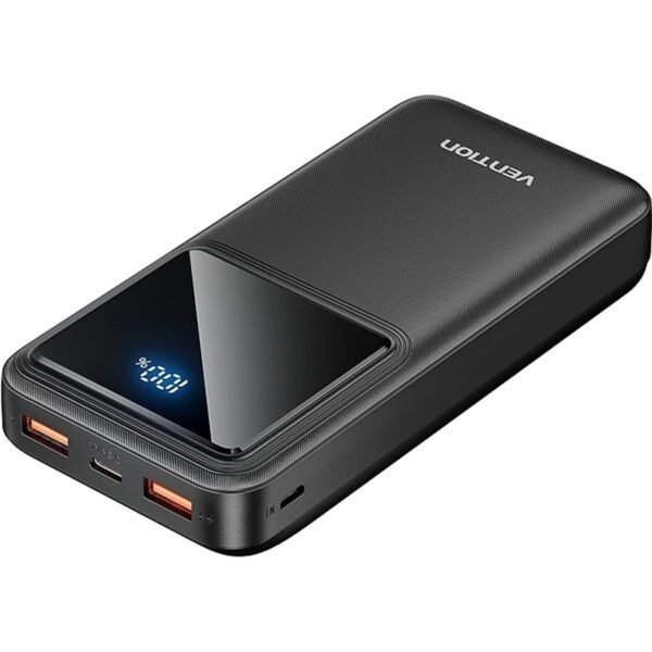 Powerbank Vention 20000mAh 22.5W Portable Power Bank Black 20000 mAh Recharge your device in a fraction of the time even on the go.