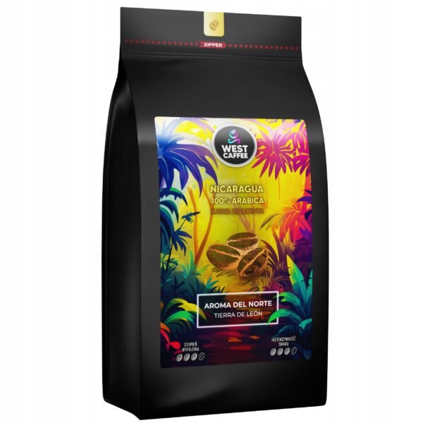 Kawa ziarnista Nikaragua - Aroma del Norte - 1kg Świeżo Palona 100% Arabica