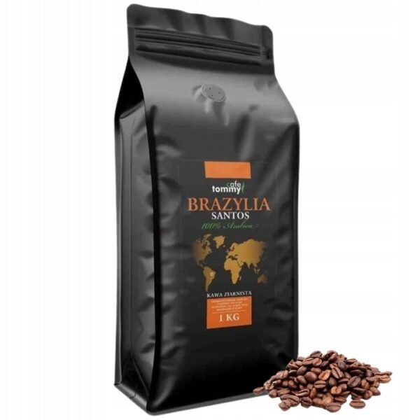 Tommy Cafe Coffee Beans Arabica Brazil Santos 1kg