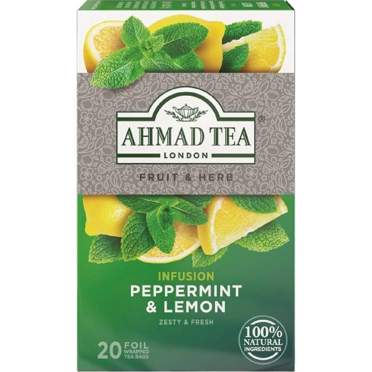 ahmad tea peppermint and lemon alupack 20 bags 15