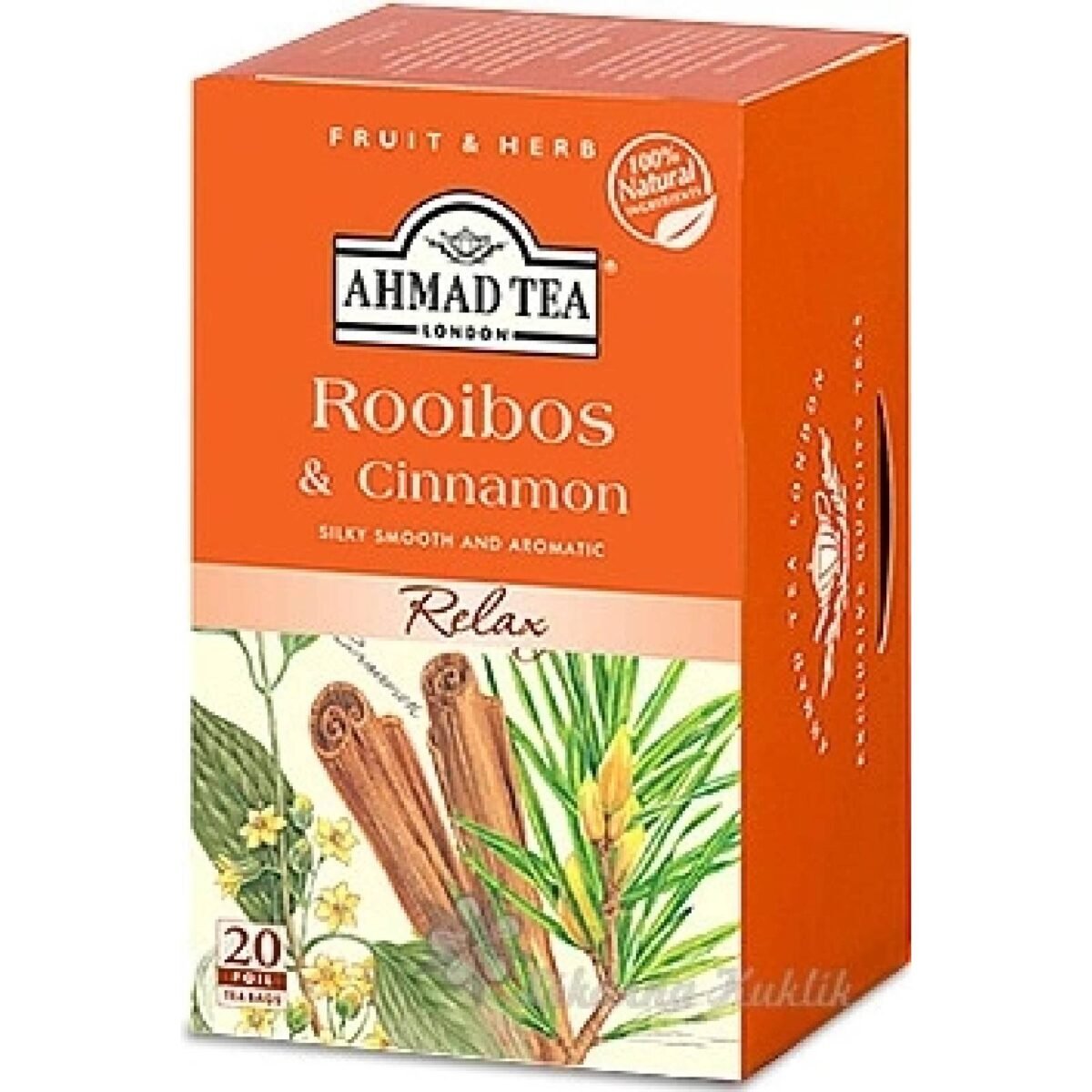 ahmad tea rooibos and cinnamon 20 x 15 g