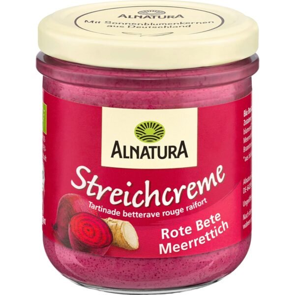 Alnatura Organic Spreading Cream Beetroot and Horseradish, 180 g