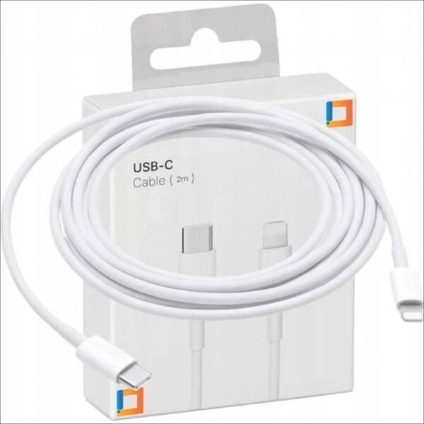 2-meter USB-C to Lightning cable for fast charging and data transfer with Apple devices.