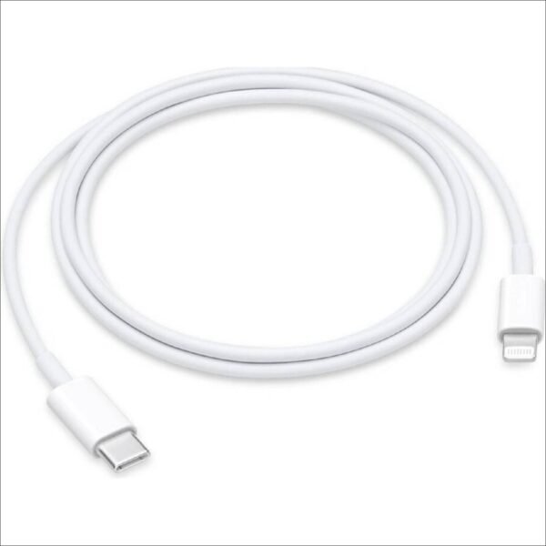 1-meter USB-C to Lightning cable for syncing and fast charging Apple devices.