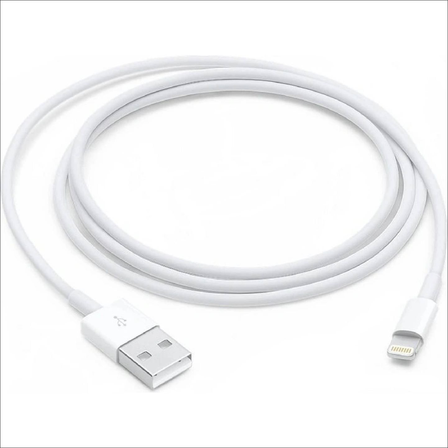 Apple USB cable with Lightning connector 2m MD819ZM/A 1 2-meter USB 2.0 cable for syncing and charging Apple devices with a Lightning connector.