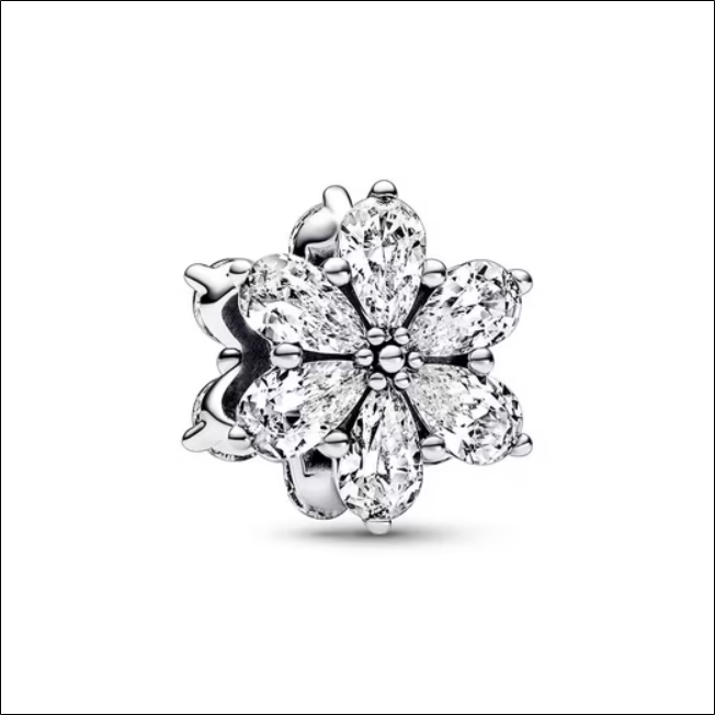 Bead Charm Herbarium made of 925 silver and zirconia by PANDORA;Herbier de breloques en argent 925 et zircone par PANDORA 1 Bead Charm Herbarium made of 925 silver and zirconia by PANDORA;Herbier de breloques en argent 925 et zircone par PANDORA