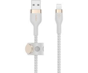 The Belkin BoostCharge Pro Flex USB-A to Lightning Cable offers an ultra-durable and flexible design, ensuring long-lasting use.