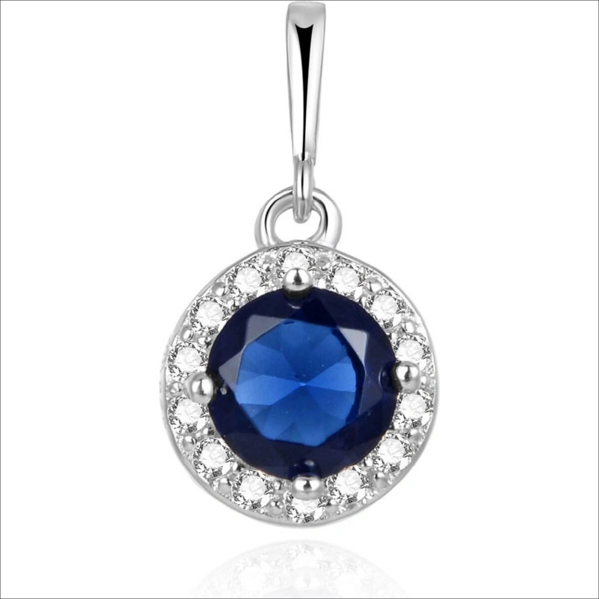 Beneto Luxusní přívěsek s modrým zirkonem AGH449;Beneto Luxury pendant with blue zircon AGH449