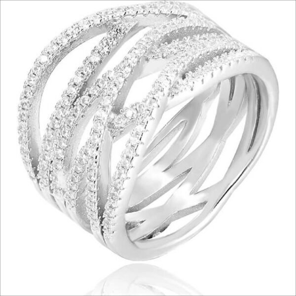 Beneto stříbrný se zirkony AGG341;Beneto silver with zircons AGG341