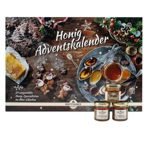Breitsamer Honey Advent Calendar 2024 Total 24 Selected Unique Honey Specialities in 40 g Glass for a Surprisingly Sweet Advent Season (24 x 40 g)