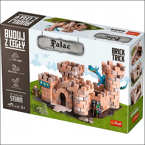 Build a majestic  Palace  using real multi-colored bricks, wood and decorative elements such as grass. Use the included construction plans or use your imagination to create a unique structure. The fun doesn't end there