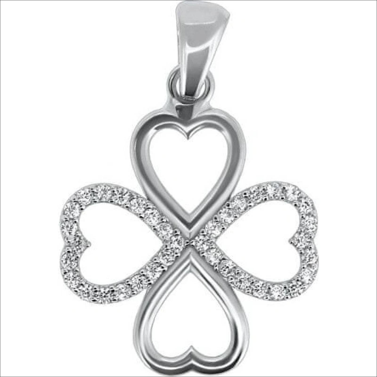 Brilio Silver Stříbrný přívěsek čtyřlístek pro štěstí PENT092;Brilio Silver Silver lucky clover pendant PENT092 1 Brilio Silver Stříbrný přívěsek čtyřlístek pro štěstí PENT092;Brilio Silver Silver lucky clover pendant PENT092