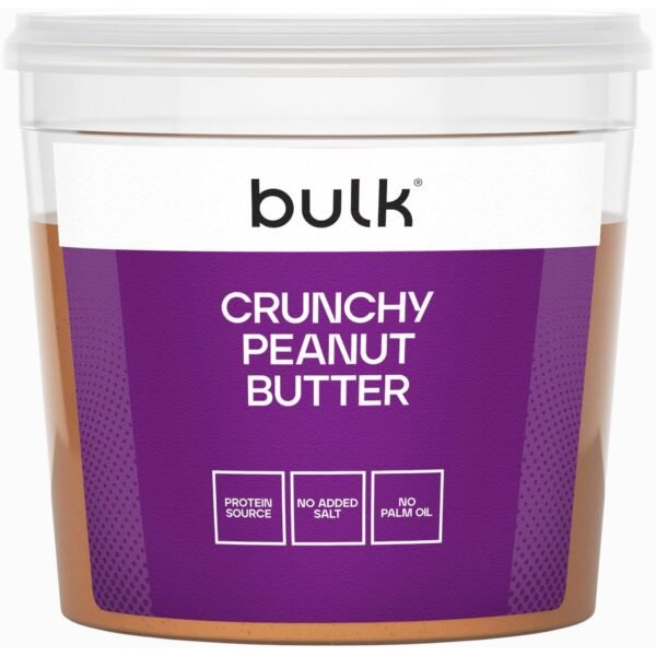 Bulk Powders Peanut Butter Protein Nut Butter – 100% Pure Peanuts, 1 kg BPF-PBUT-CRUN-1000 1 kg