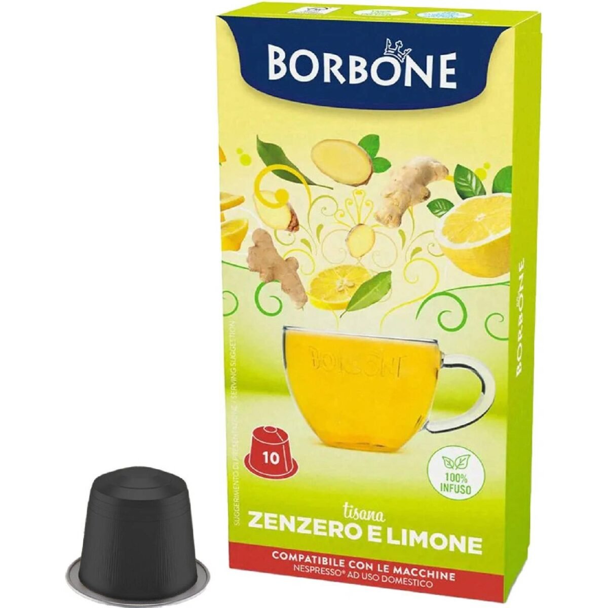 caffe borbone tea with lemon nespresso capsules 10 pcs