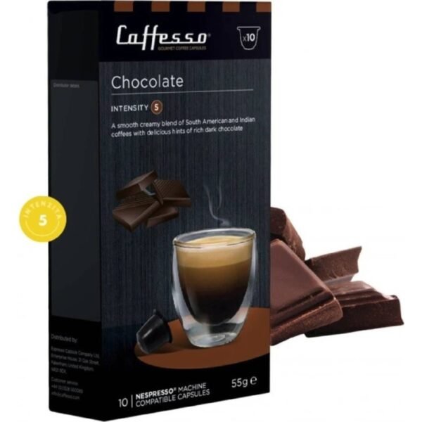 caffesso coffee capsules chocolate for nespresso 10 pcs