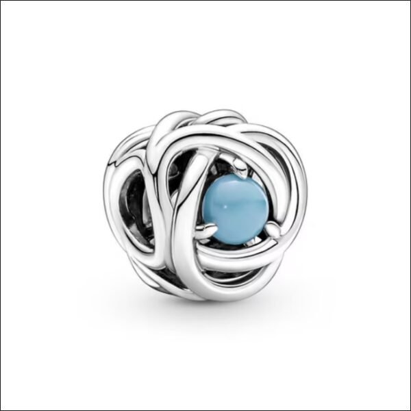 Charm pendant December Eternity Circle Charm by PANDORA, 925 silver, crystal;Pendentif charm Cercle d'Éternité de décembre Charm par PANDORA, argent 925, cristal