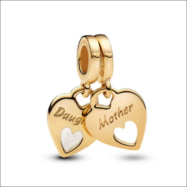 Charm Pendant MOMENTS Double Charm Hearts Gold Plated 769187C01;Pendentif Charm MOMENTS Double Charm Coeurs Plaqué Or 769187C01 1 Charm Pendant MOMENTS Double Charm Hearts Gold Plated 769187C01;Pendentif Charm MOMENTS Double Charm Coeurs Plaqué Or 769187C01