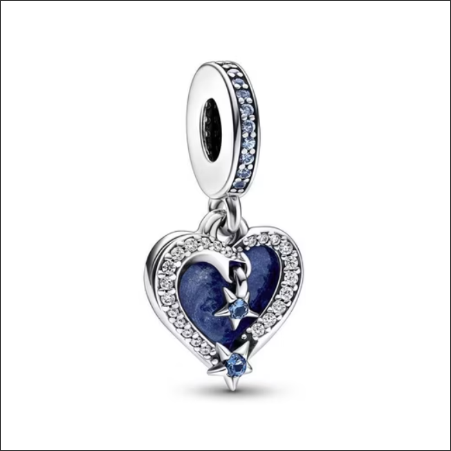 Charm Pendant PANDORA Charm Pendant Heart and Shooting Star, Sterling Silver;Pendentif Charm PANDORA Pendentif Charm Coeur et Étoile Filante, Argent Sterling 1 Charm Pendant PANDORA Charm Pendant Heart and Shooting Star, Sterling Silver;Pendentif Charm PANDORA Pendentif Charm Coeur et Étoile Filante, Argent Sterling