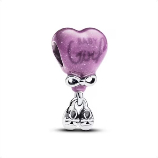 Charm pendant Pandora Moments Baby Girl Balloon Charm 793238C01;Pendentif charm Pandora Moments Charm Ballon Bébé Fille 793238C01