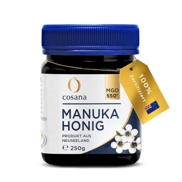 Cosana Manuka Honey 550 MGO + 250g - 100% Pure - Bottled, Sealed and Certified in New Zealand
