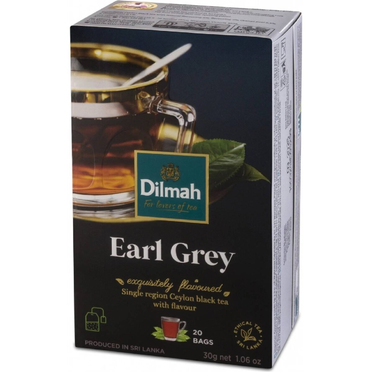 dilmah earl gray black tea with bergamot 20 x 15 g