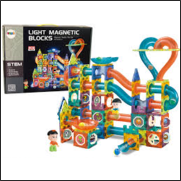 Colourful magnetic blocks are a toy you can design and build yourself.
