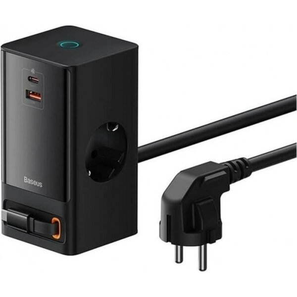 Baseus PowerCombo 65W AC Charger / Power Strip (Black)